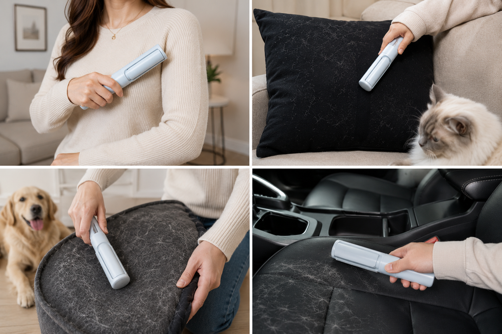 2-in-1 Self-Cleaning Pet Hair Remover