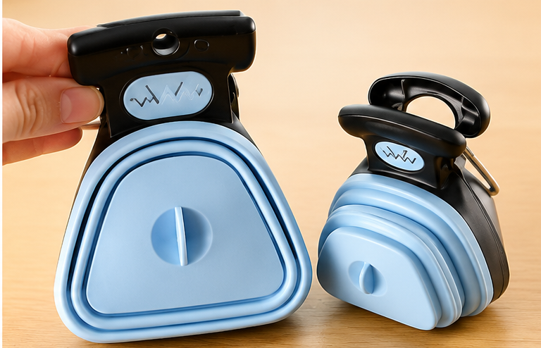 PawPick Foldable Travel Pooper Scooper with Built-In Waste Bag Dispense